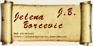 Jelena Borčević vizit kartica